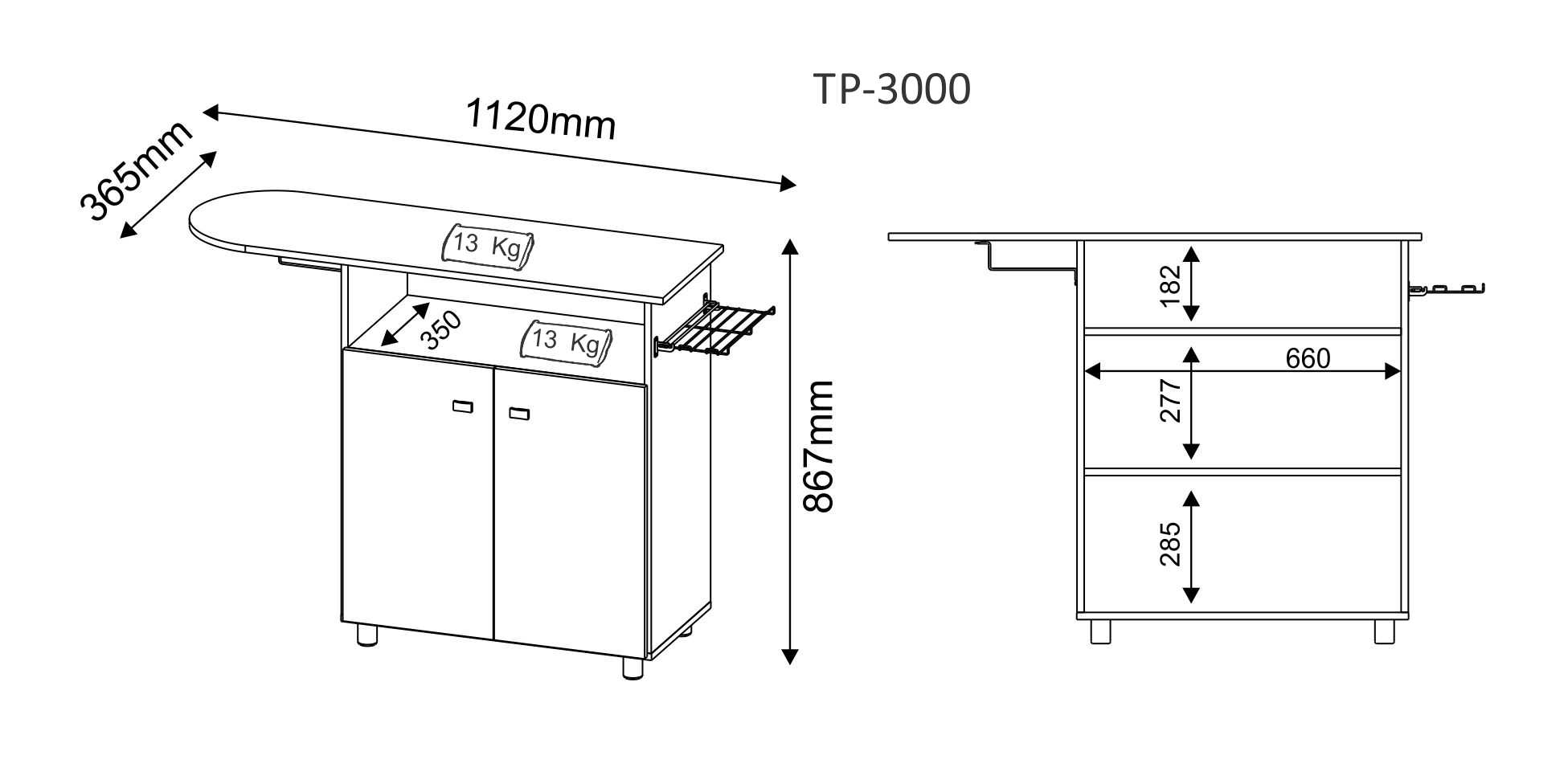 Dimensional – Vinheta cotada – TP3000