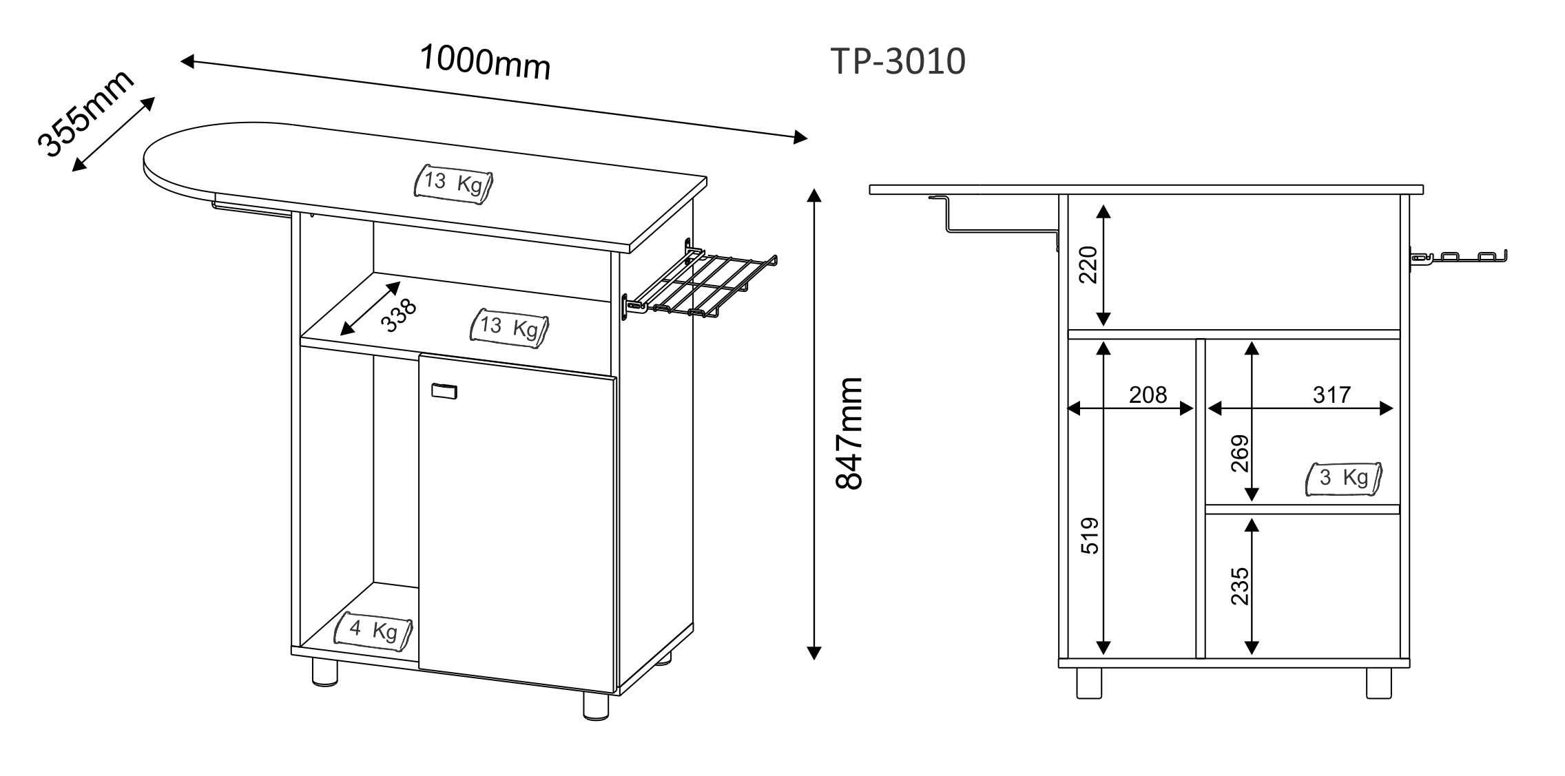 Dimensional – Vinheta cotada – TP3010